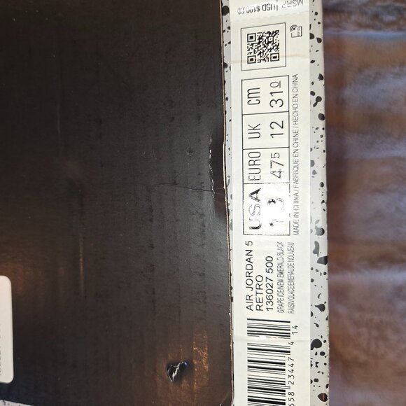 Air Jordan 5 Retro Alternate Grape (136027-500) - Men's sz 13 - Picture 6 of 6